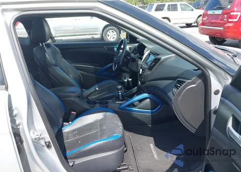 2014 Hyundai Veloster Turbo W/Blue z USA, uszkodzony, nr VIN KMHTC6AE2EU208720